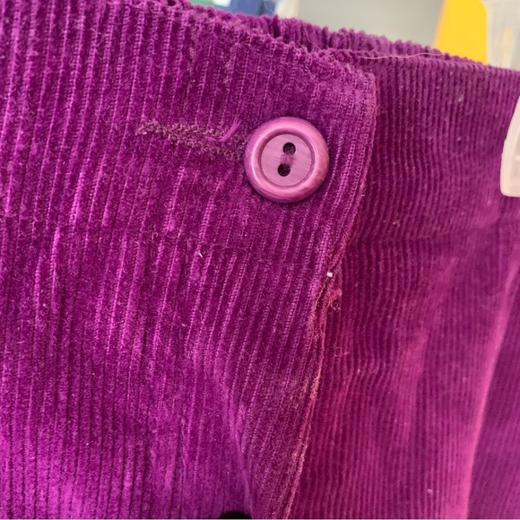Vintage KORET PLEATED PURPLE CORDUROY PANTS SIZE 12 WOMENS - Picture 10 of 14